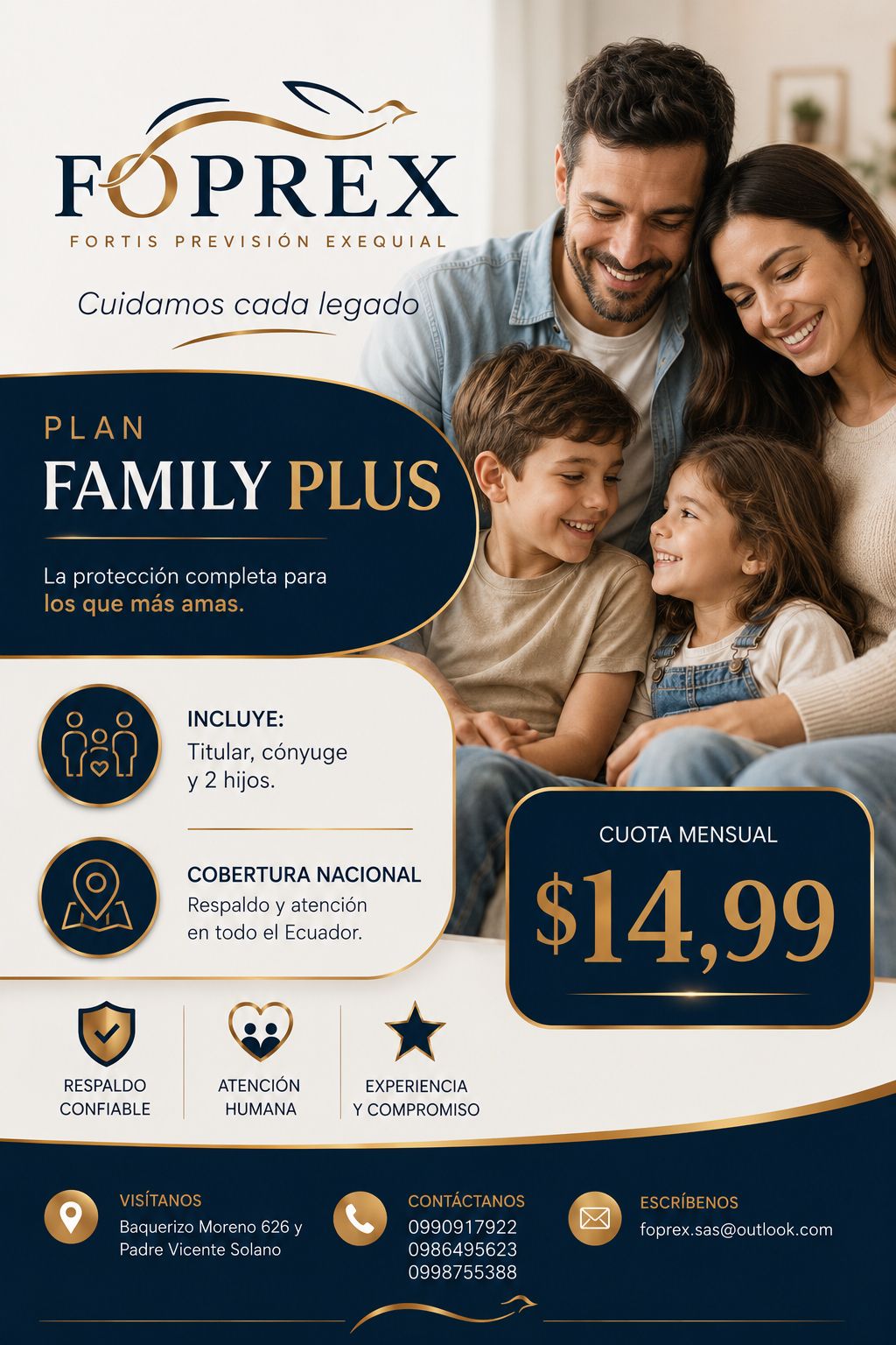 Plan Family Plus de FOPREX - Protección familiar por $14,99 mensuales