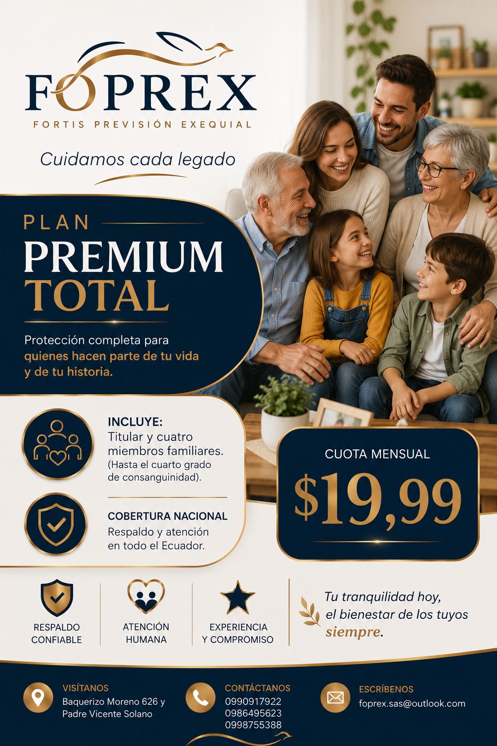 Plan Premium Total de FOPREX - Protección extendida por $19,99 mensuales
